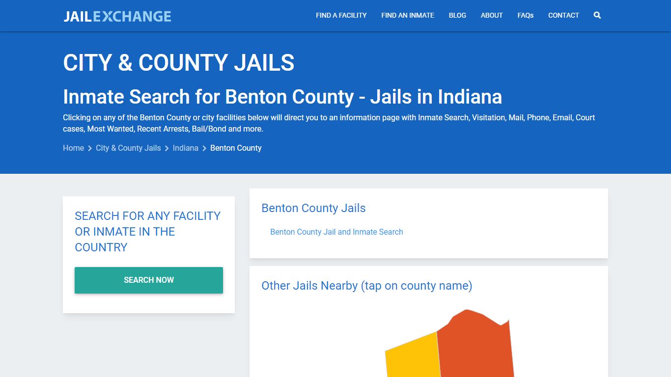 Inmate Search for Benton County | Jails in Indiana - Jail Exchange